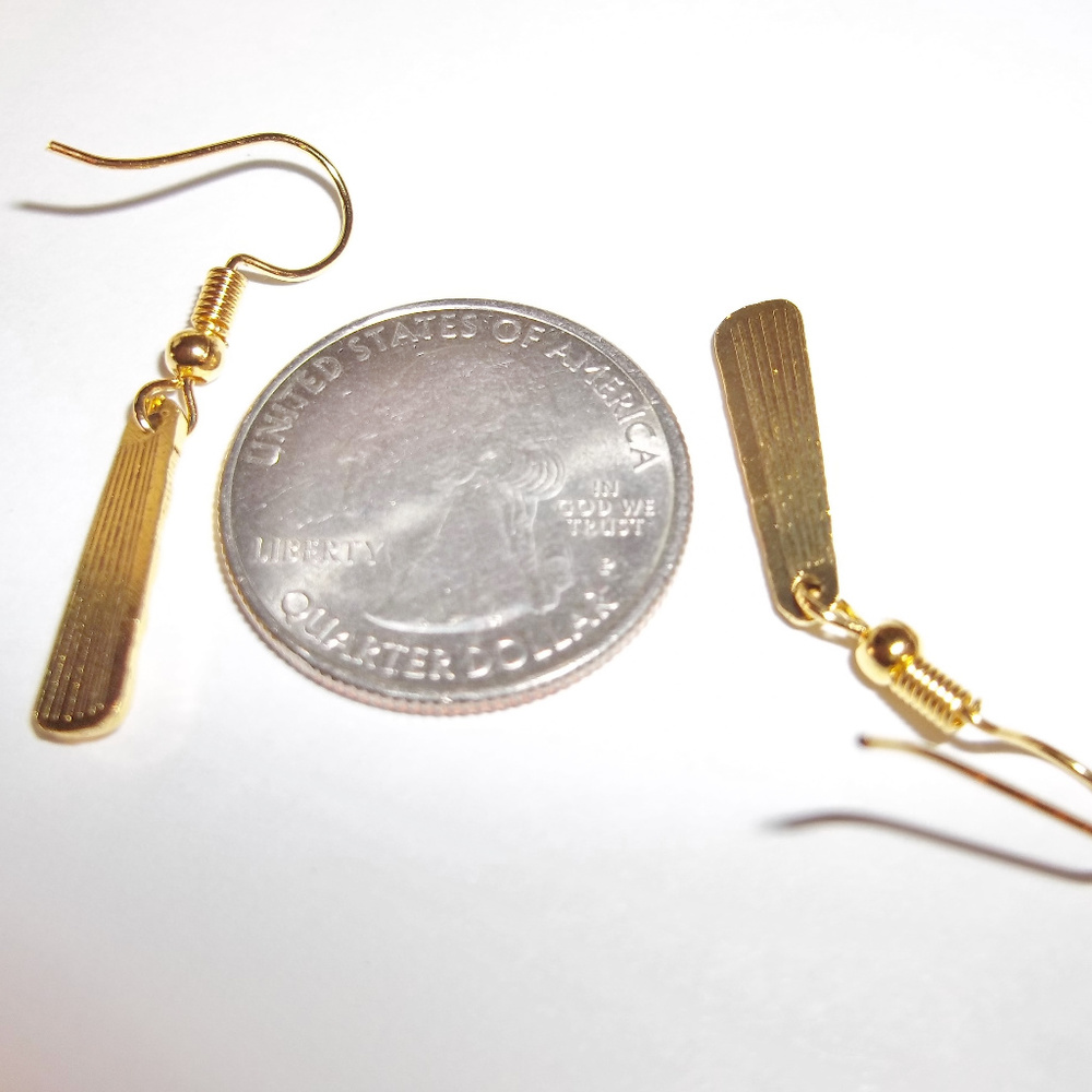 Gold Minimalist Earrings, Gold Earrings, Gold Minimalist Earring Set, NWT 3679 - Picture 6 of 8